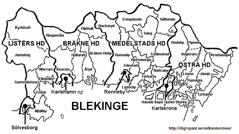 Ostkanten - Index - Parish map