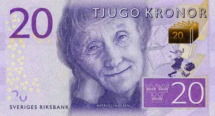 20 kr - Astrid Lindgren - version 1