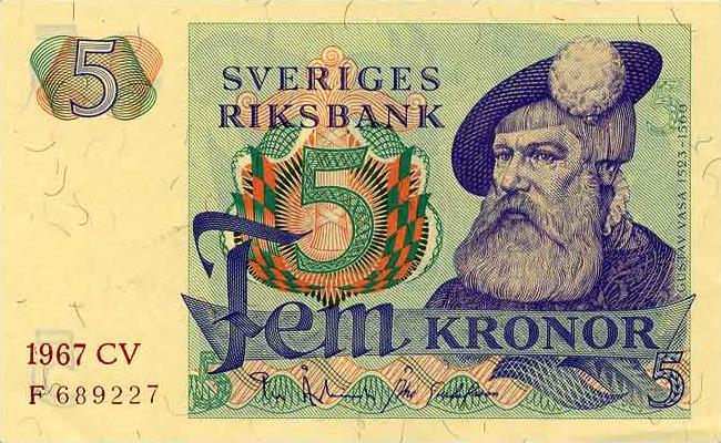 5 kr - Gustav Vasa